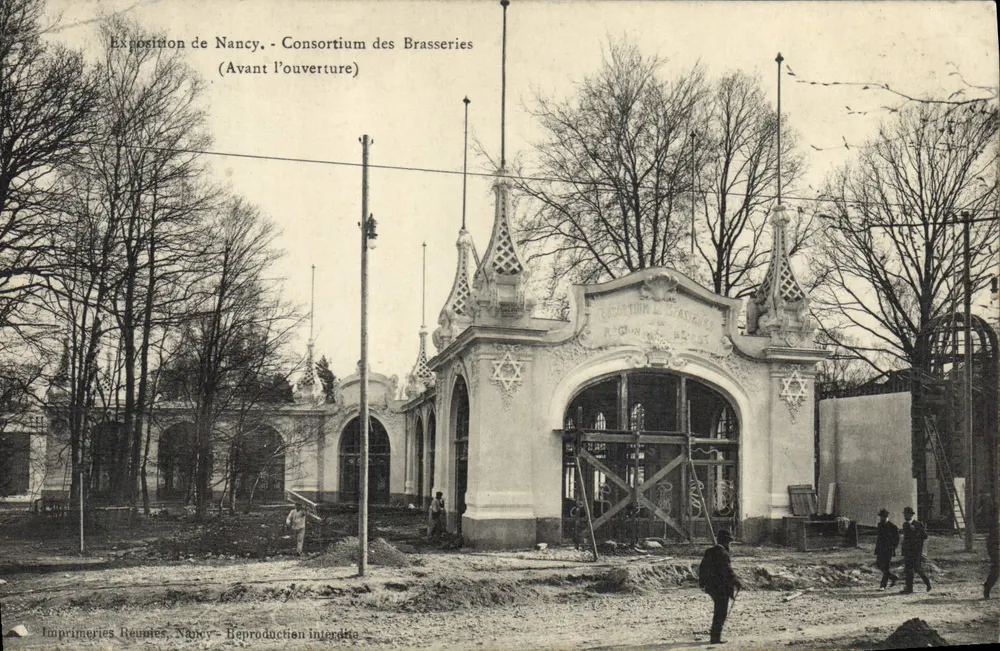 Exposition de Nancy - Consortium des Brasseries (Avant l'ouverture) — Imprimeries Réunies, Nancy — Reproduction interdite - Vorderseite