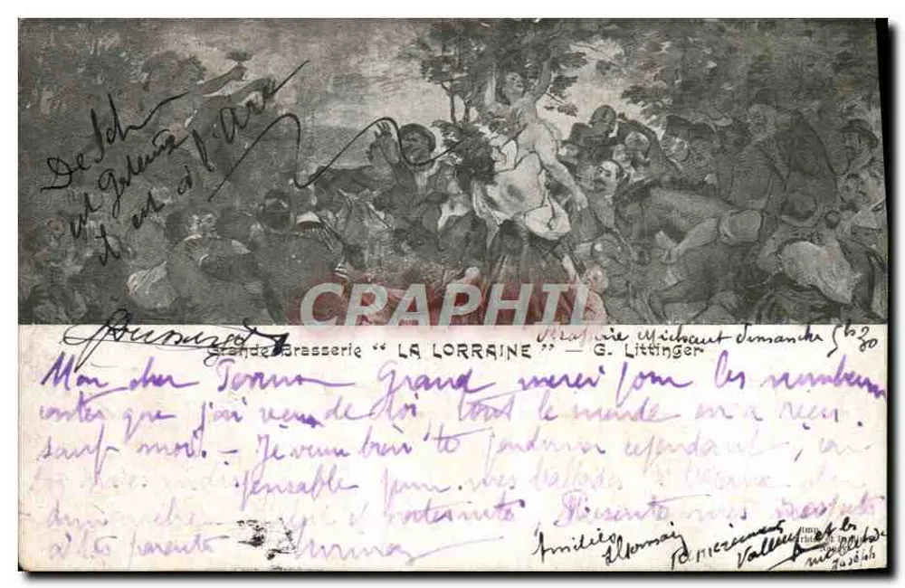 Große Brasserie "LA LORRAINE" — G. Littinger — Châtel-Saint-Maurice - Vorderseite