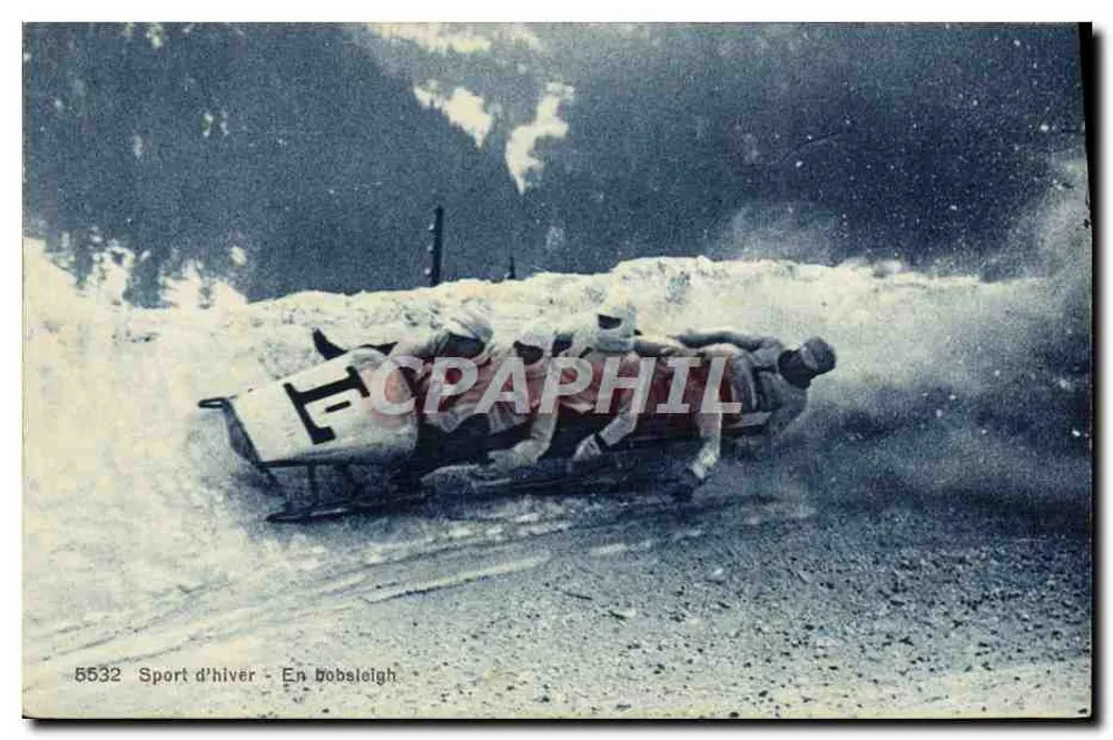 Deportes invernales - En trineo — Ediciones Louis Burgy, Lausana, n° 5532 - Anverso
