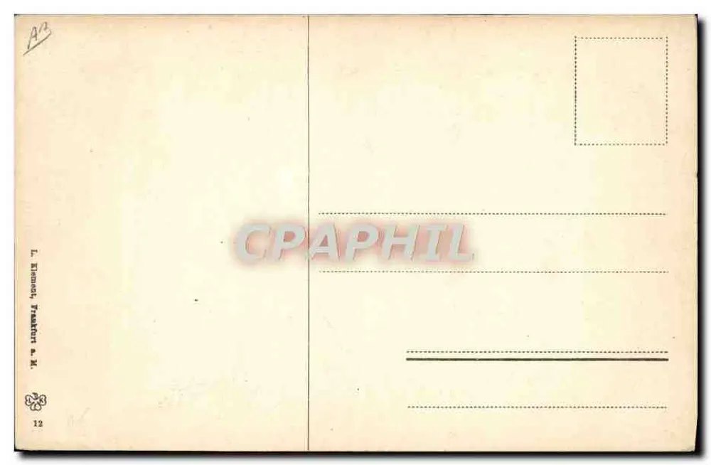 Cronberger Rodelbahn i. Taunus — Schlittenfahrt — Verlag L. Nimoch, Frankfurt a.M. - Rückseite