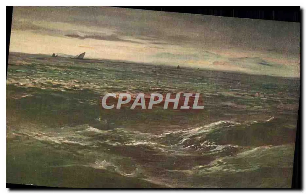 Pôr do sol sobre o mar — Berthelon — Salão de Inverno, Paris - Frente
