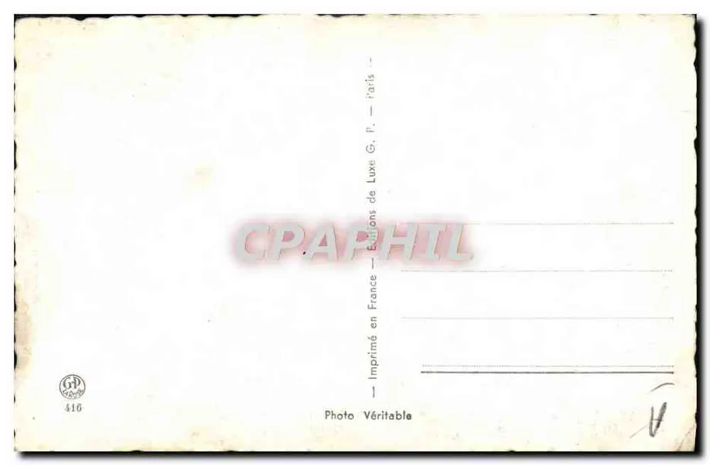 Mulher nu com véu — Editor G. P. Luxe, Paris — n° 416 - Verso