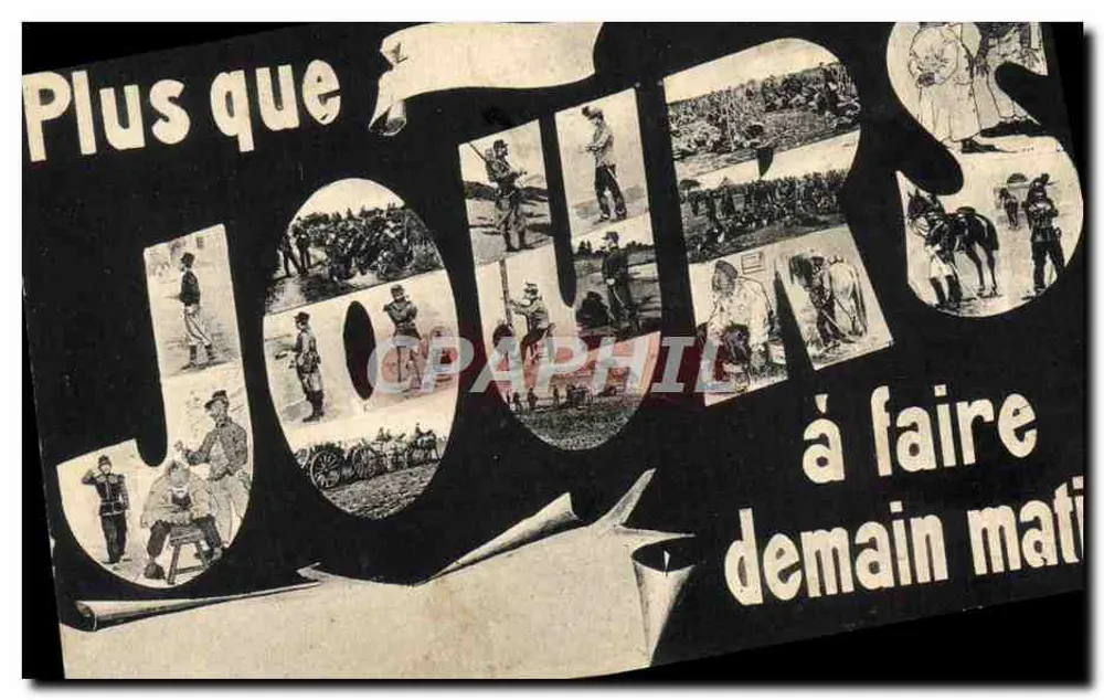 Mais que DIAS para fazer amanhã de manhã — cartaz de guerra — editor não visível - Frente