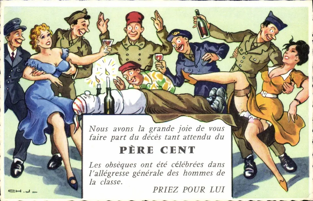 Festa fúnebre — Père Cent — editor G. Picard, n° 1118 - Frente