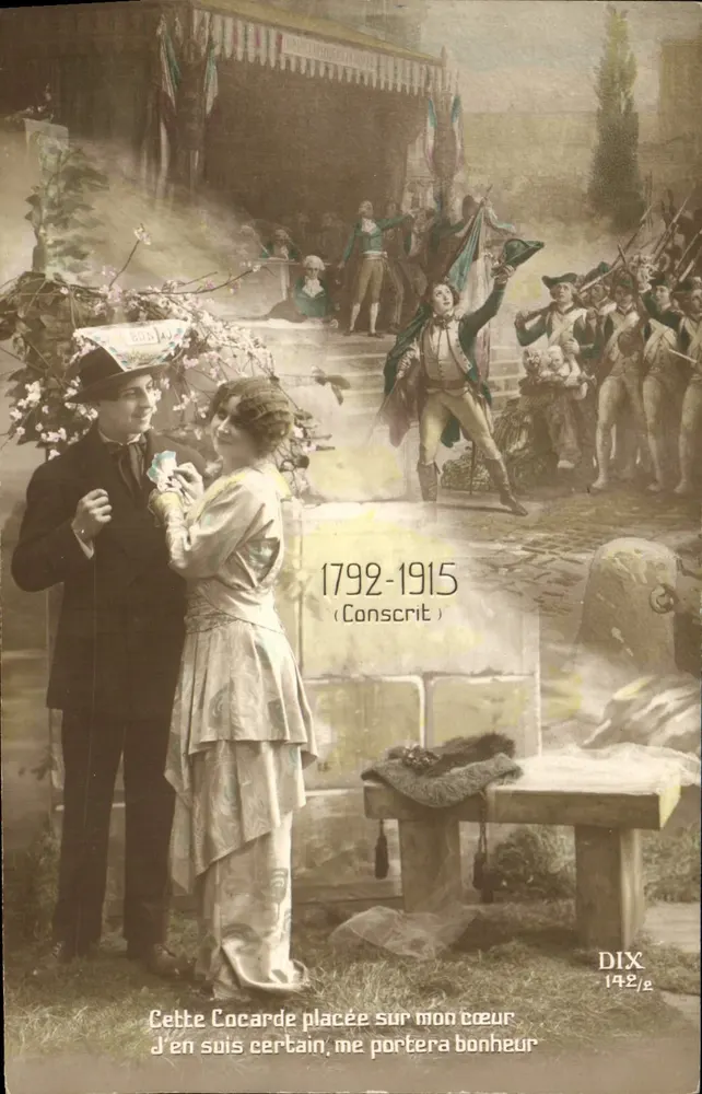 Cocarde auf mein Herz gelegt — 1792-1915 (Einberufung) — DIX 142/e - Vorderseite