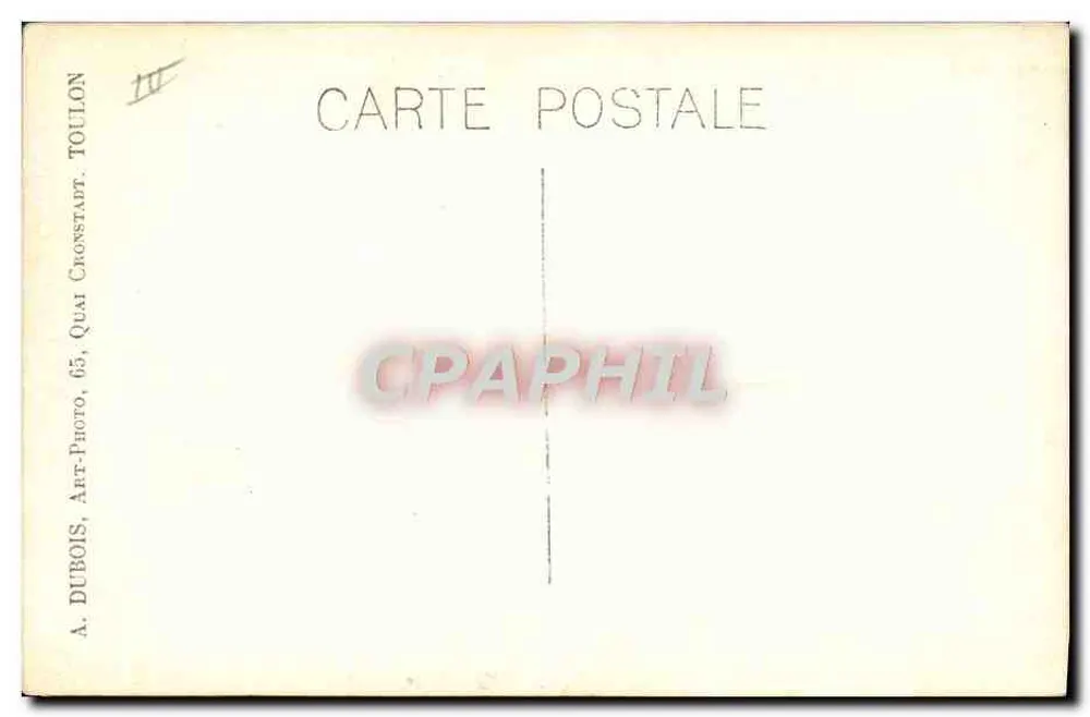 Canhão de bordo de um navio de guerra — Toulon — A. Dubois, Toulon - Verso
