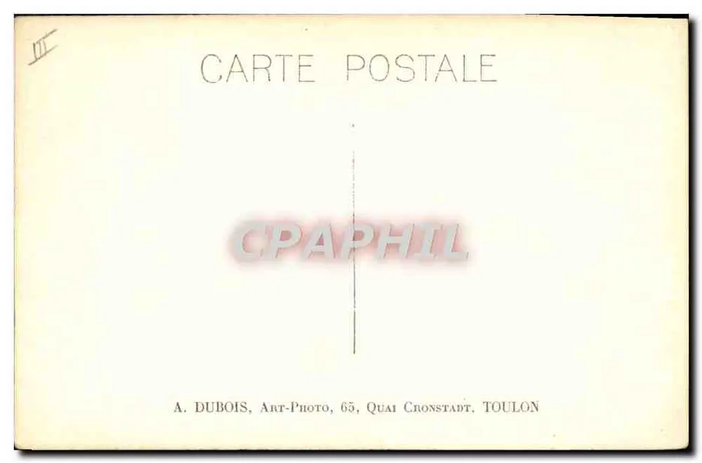 Porto de Toulon — Frota em manobras — A. Dubois, Art-Photo, Quai Cronstadt, Toulon - Verso