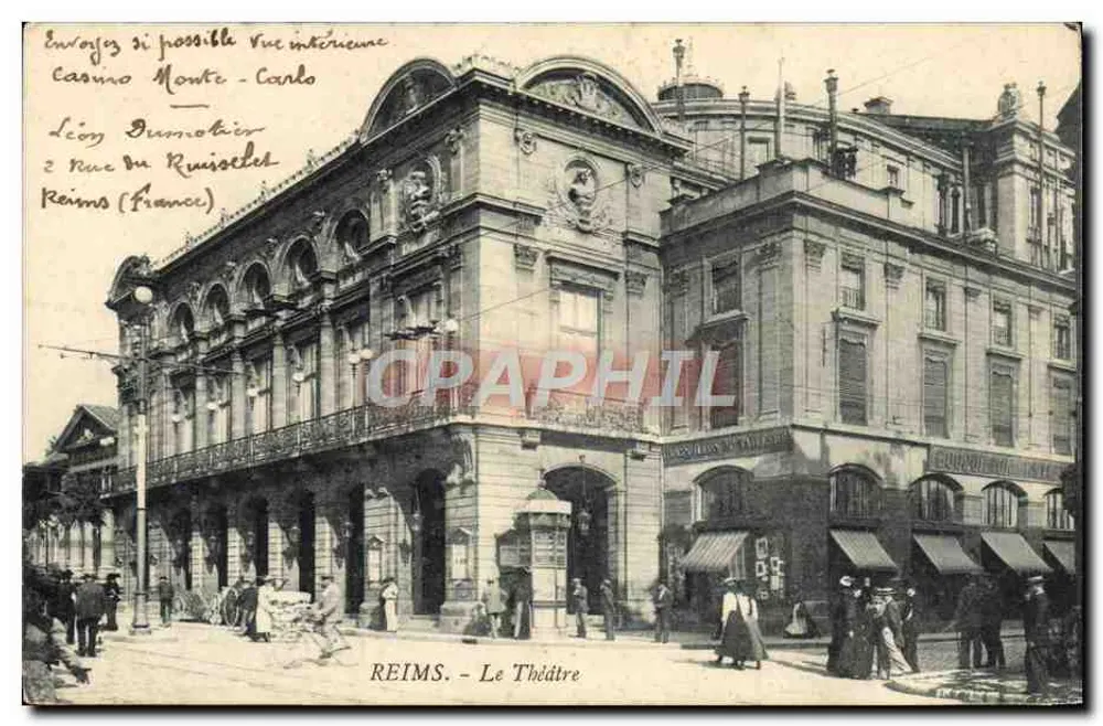 REIMS - O Teatro — vista interior — Léon Dumontain, 2 rue du Ruisseau, Reims (França) - Frente