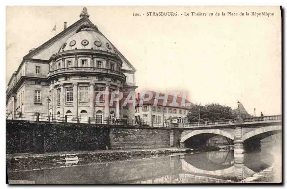 Straßburg - Das Theater von der Place de la République aus — Nr. 106 - Vorderseite