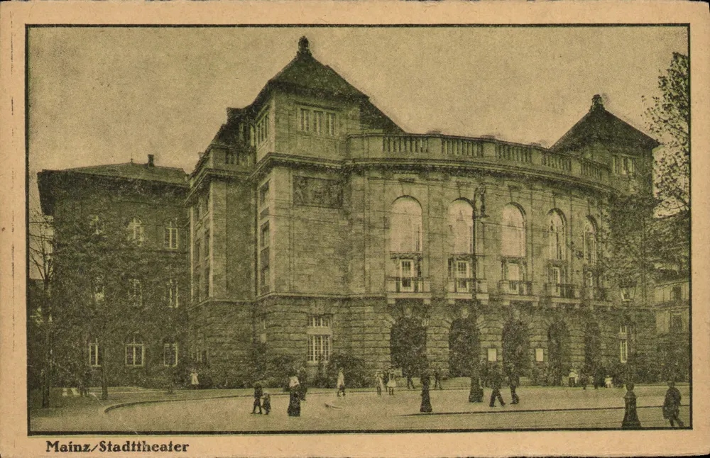 Mainz/Stadttheater — vista do edifício — editor não visível - Frente