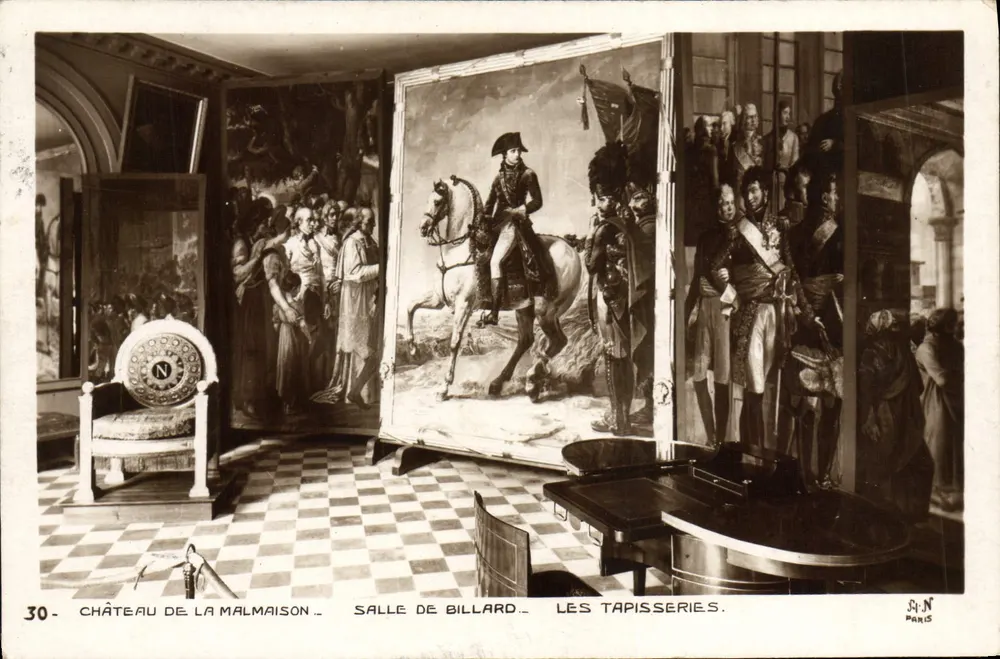 Schloss La Malmaison — Billardzimmer — Die Wandteppiche — J.H.-N. Paris, Nr. 30 - Vorderseite