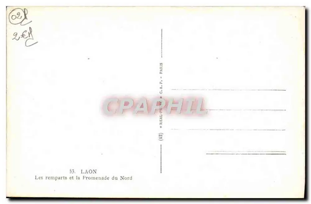 Laon — Die Mauern und die Nordpromenade — C.A.P. Paris - Rückseite