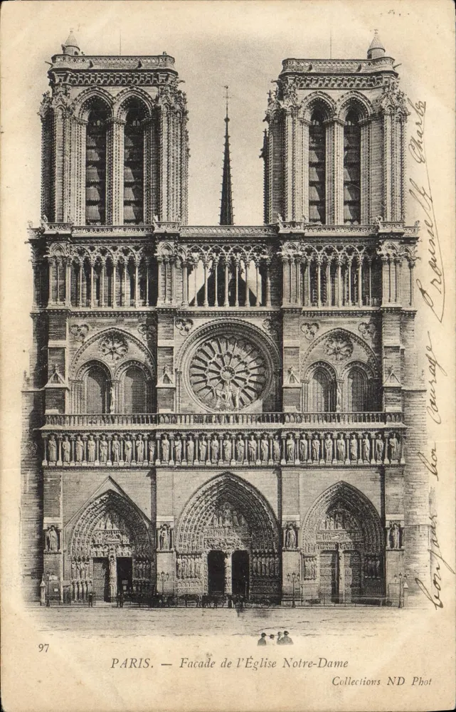 PARIS — Fachada da Igreja Notre-Dame — Coleções ND Phot n°97 - Frente