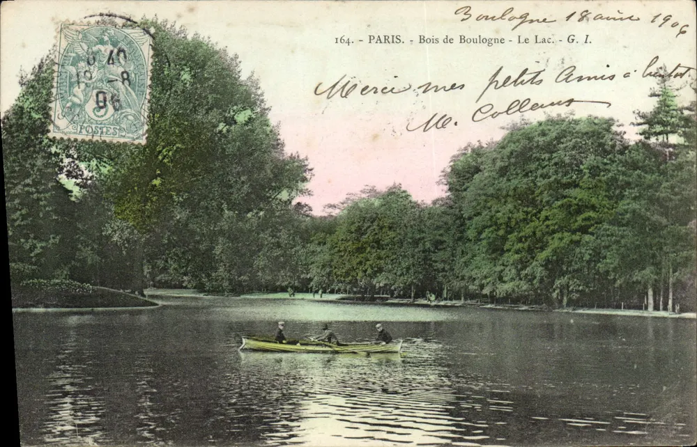 Paris - Bois de Boulogne - O Lago - G. I. - n°164 - Frente
