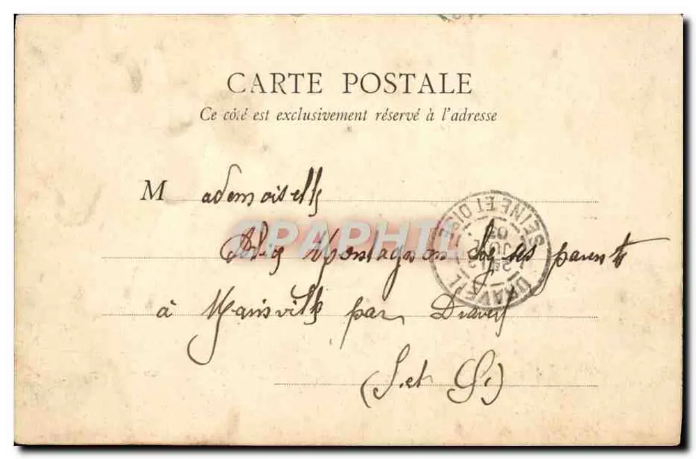 Paris — Trocadéro (Blick unter der Eiffelturm) — E.R., Paris, n°99 - Rückseite