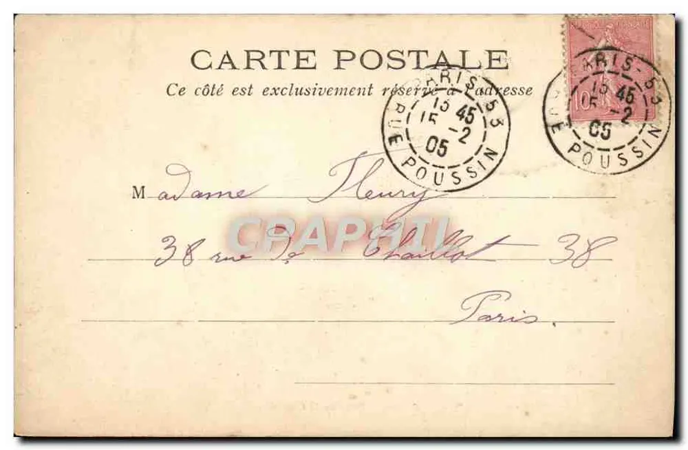 Paris — Place de la Concorde — L. & C. édit. Angoullème-Paris - Verso
