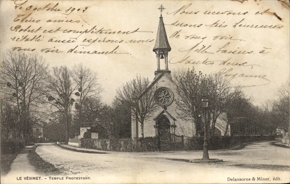 Le Vésinet — Templo Protestante — Delansorne & Miner, editor - Frente