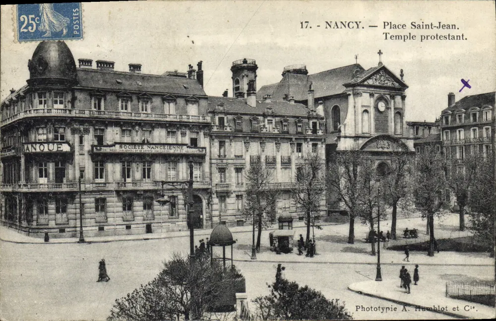 NANCY — Plein Saint-Jean. Protestants tempel. — Fototypie A. Humblot et Cie. - Voorkant