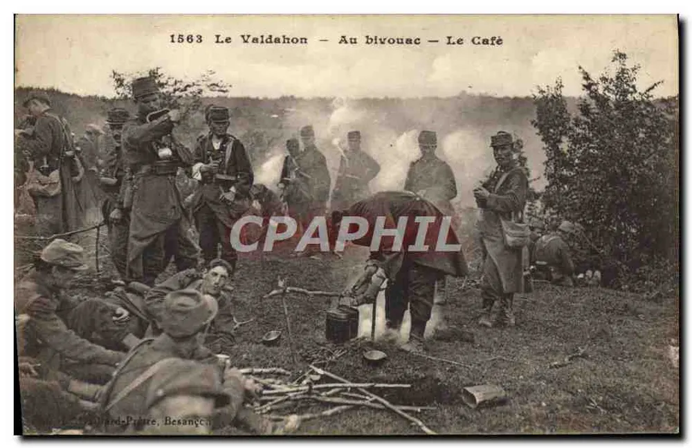 Der Valdahon — Am Bivouac — Der Café — Verleger: L. Bard-Prière, Besançon - Vorderseite