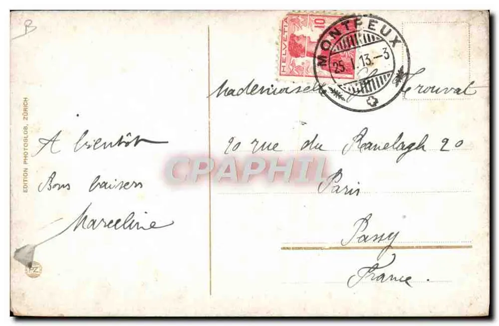 Bobba - Pista innevata - Edizione Photoglor, Zurigo, n° 5980 - Verso