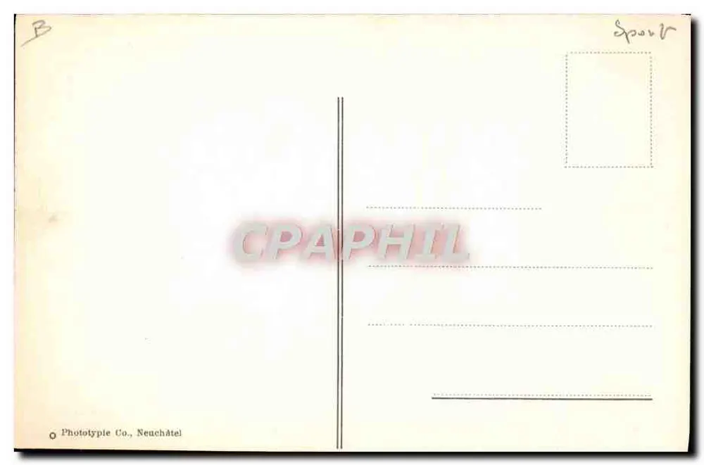 Course de Bobsleigh — Wintersport 9221 — Phototypie Co., Neuchâtel - Verso