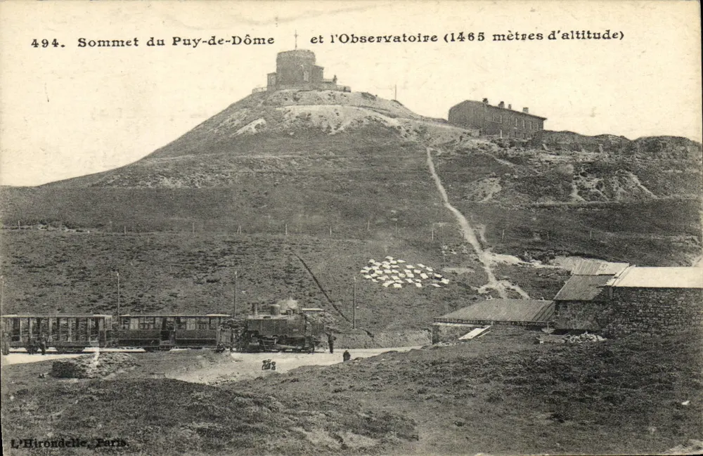 Gipfel des Puy-de-Dôme — Observatorium (1465 Meter Höhe) — L'Hirondelle, Paris, n°494 - Vorderseite