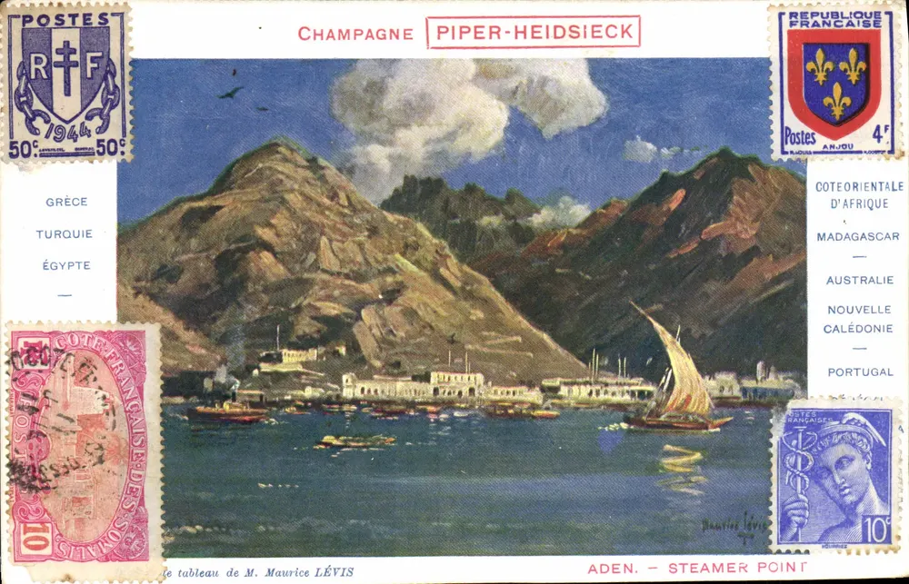Aden — Steamer Point — Quadro de M. Maurice Lévis — Editor: Piper-Heidsieck - Frente