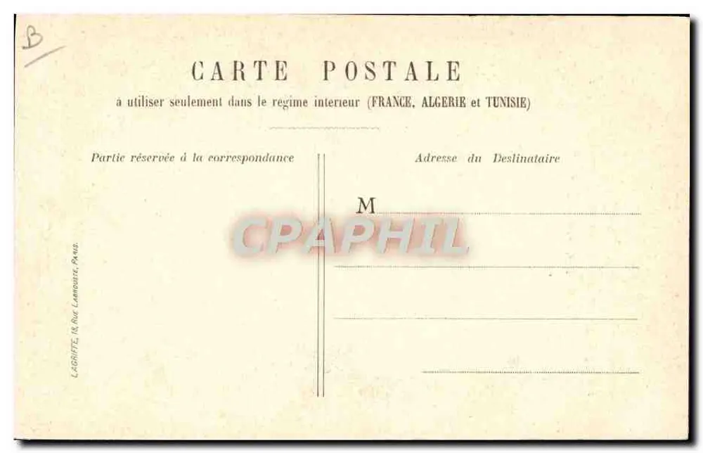 Erinnerung an den Abwesenden — 38 — Verlag LAGRIFTE, Paris - Rückseite