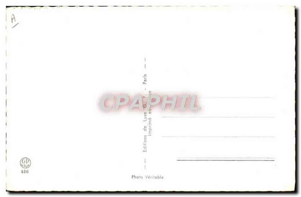 Nu feminino — pose sentada — Éditions de Luxe G.P. Paris, n° 418 - Verso