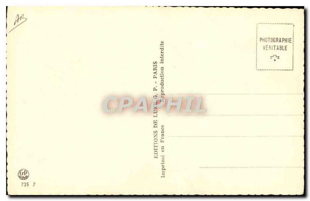 Mulher nua se vestindo — interior — Éditions de Luxe G.P., Paris, n° 735 - Verso