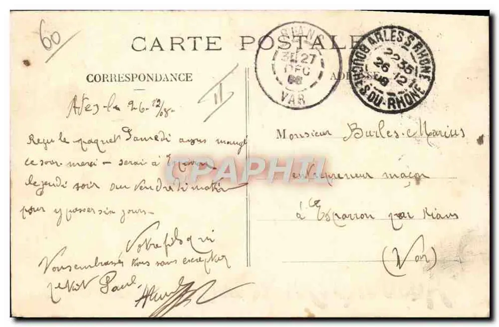 Hoje e em quatro dias por seis dias — Les Échines du Rhône - Verso