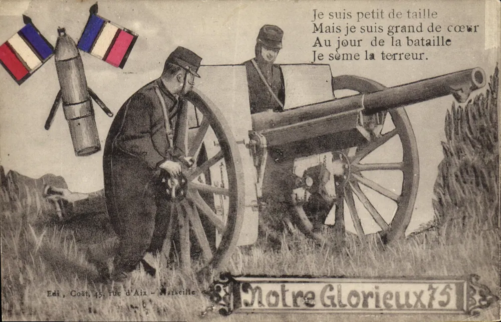 75-mm-Kanone — Unsere glorreiche 75 — Edi, Coât, 45, rue d'Aix - Marseille - Vorderseite