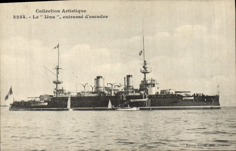 Das "Iéna", Schlachtschiff der Flotte — Künstlerische Sammlung n°3234 — Gilelta-Ausgabe, Foto von Nice - Vorderseite