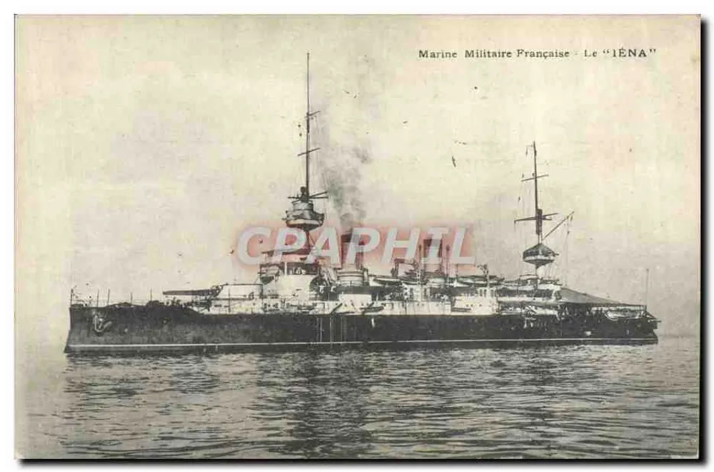 Marinha Militar Francesa - O "IÉNA" — Ateliers de Fototipia Guéne, Marselha - Frente