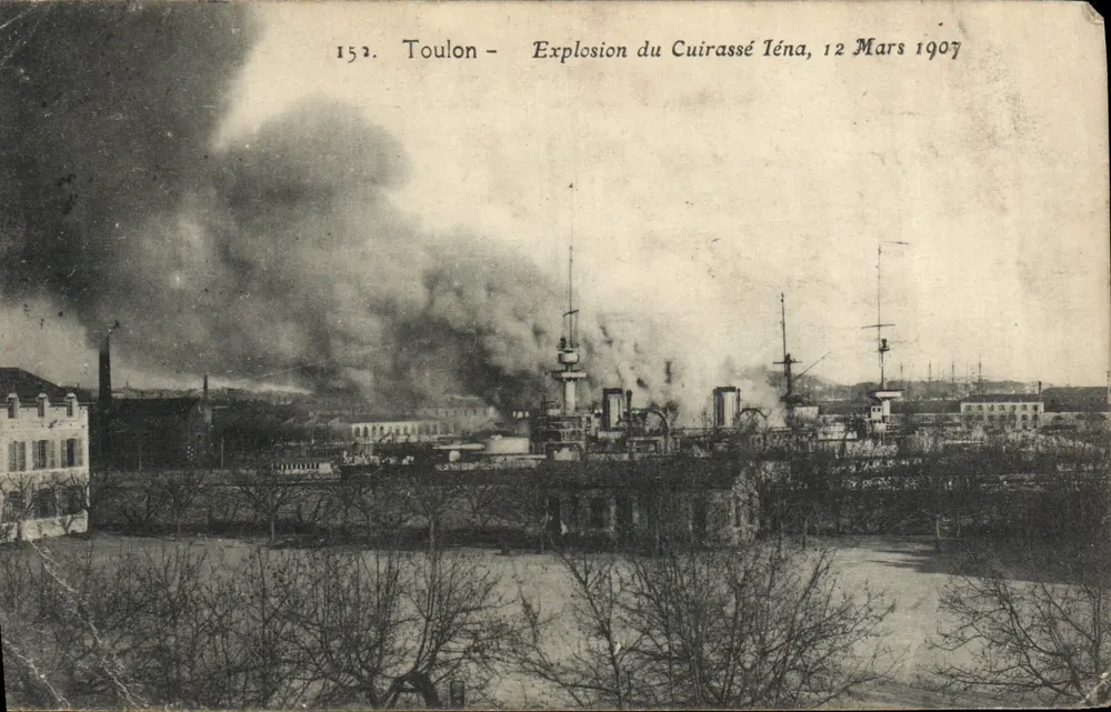 Toulon — Explosion des Schlachtschiffes Iéna, 12. März 1907 — unbekannter Verlag, n° 152 - Vorderseite