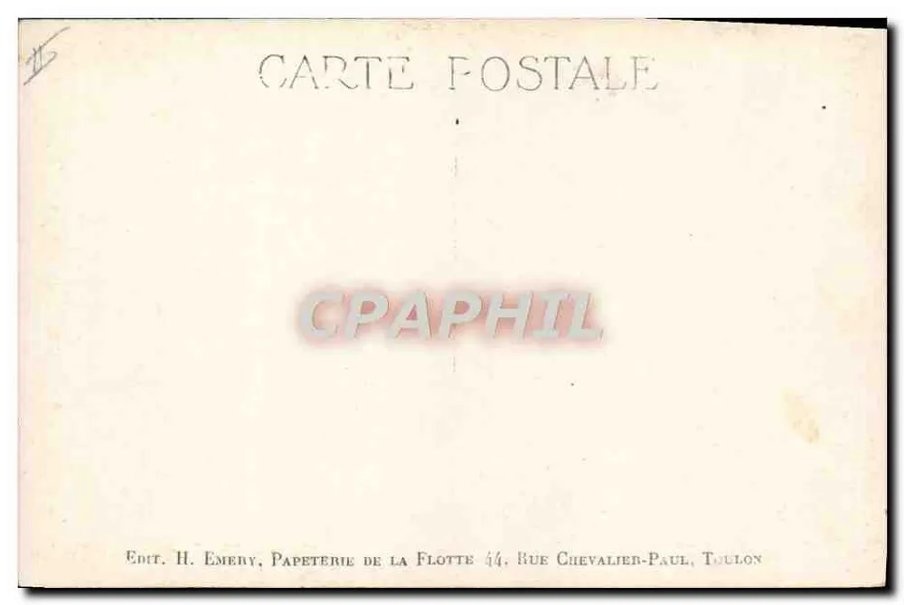 Navio de guerra — Toulon — Edição H. Emery - Verso
