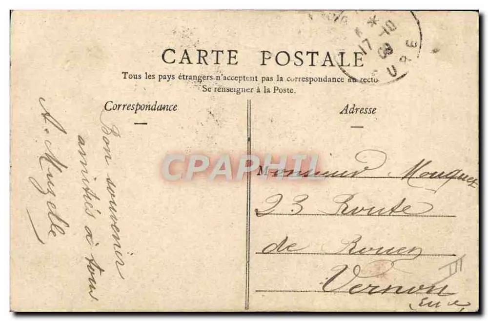 Le Havre — Ein Torpedoboot in der Trocken坞 — L.H. - Rückseite