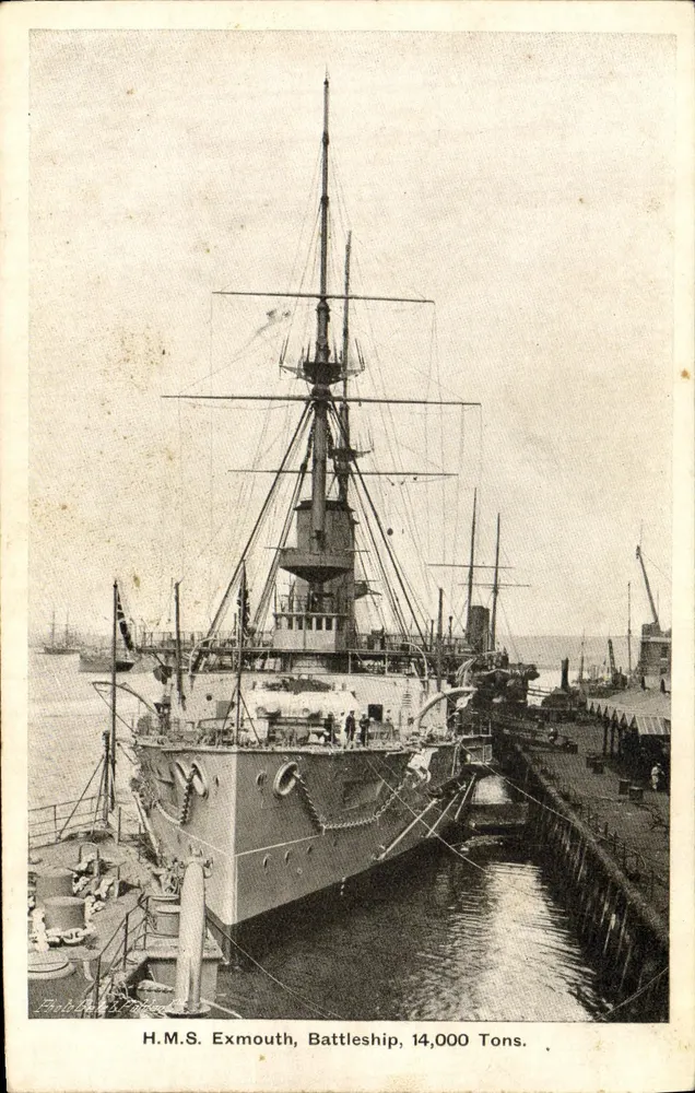 H.M.S. Exmouth, Navio de Batalha, 14.000 Toneladas — Série Wellington - Frente