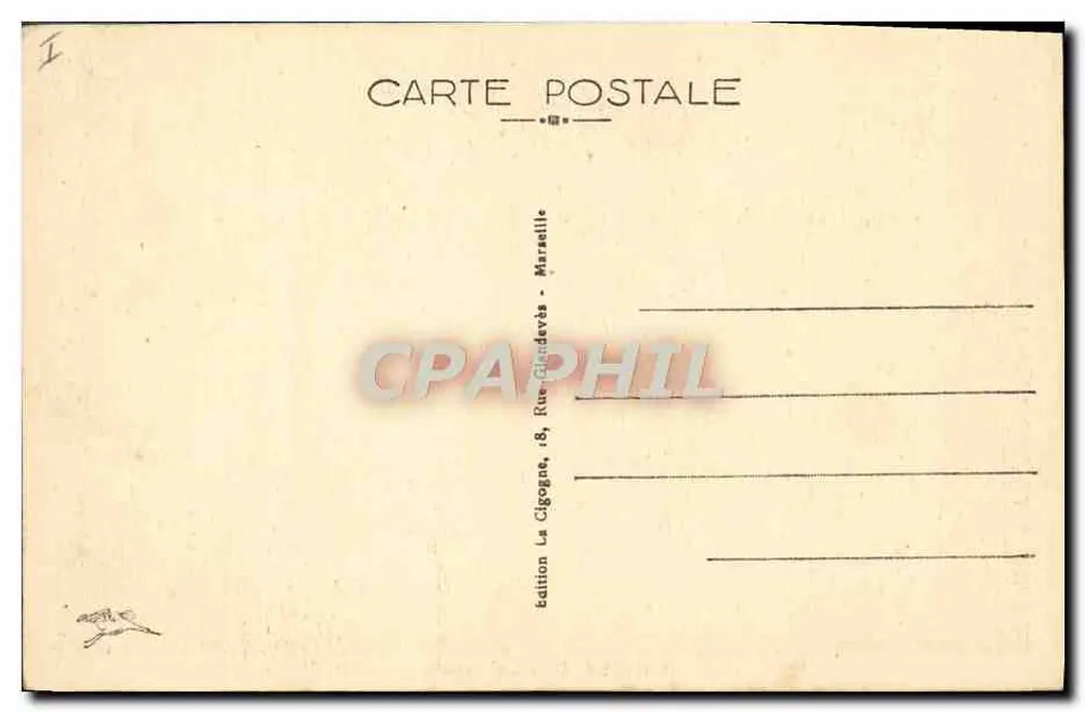 Sète - O Teatro Municipal — editor La Cigogne, Marselha - Verso