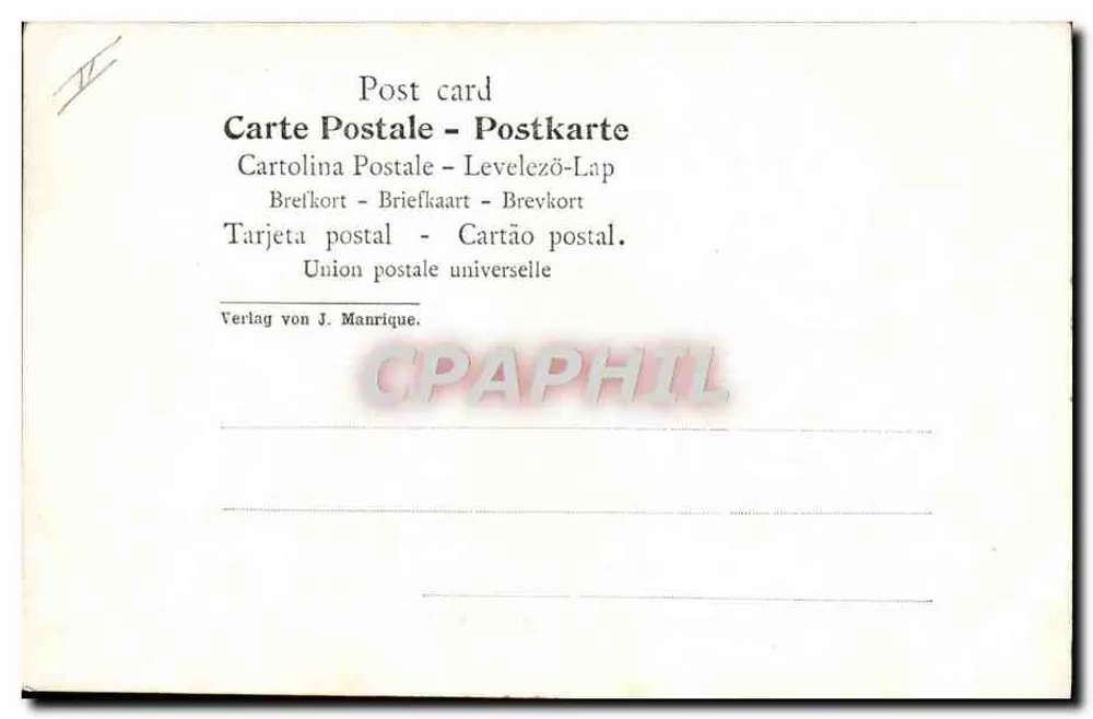 Estrasburgo - Teatro - Staatstheater — editor J. Manrique, n° V - Verso