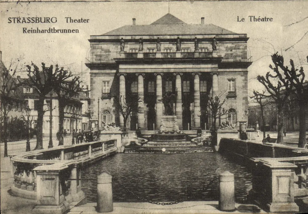 Strasbourg - O Teatro Reinhardtbrunnen — editor J. Manias & Cie, Strasbourg - Frente