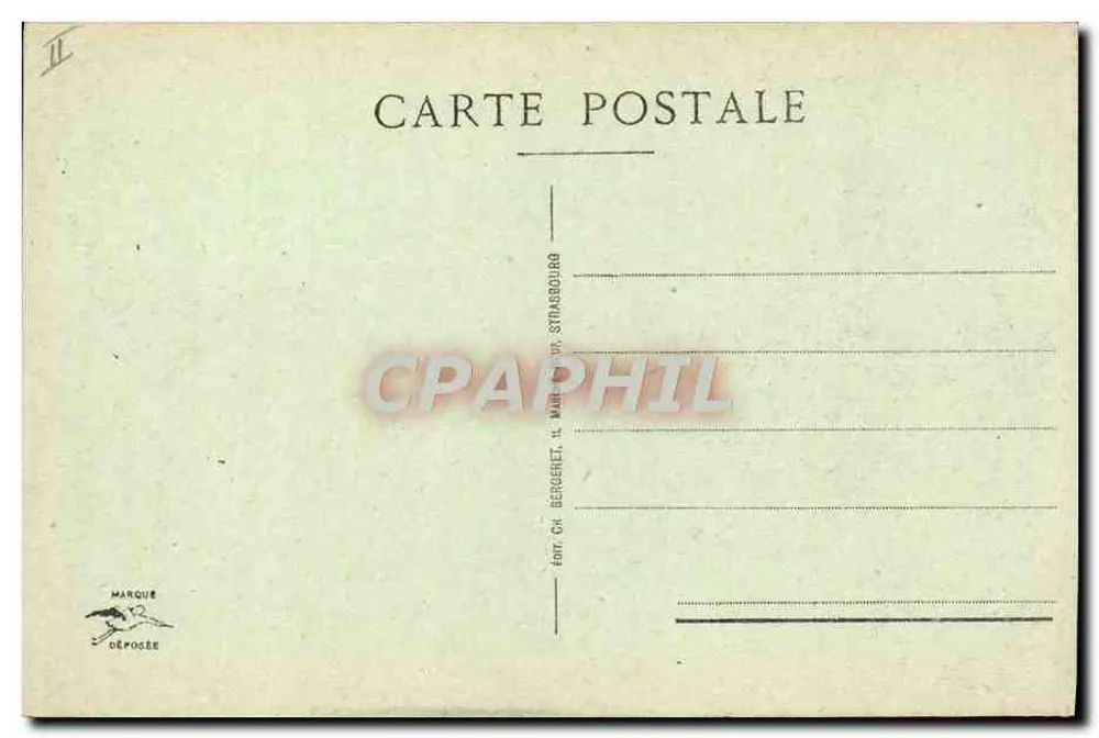 Strasbourg - O Teatro — editor Oh. Bergeret, n° 261 - Verso