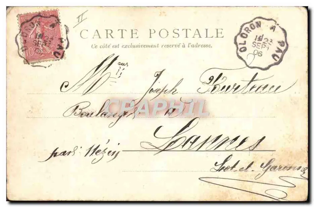 Theater und Statue von Thiers — St. Germain-en-Laye — Paris, Verlag Paris, Nr. 10195 - Rückseite