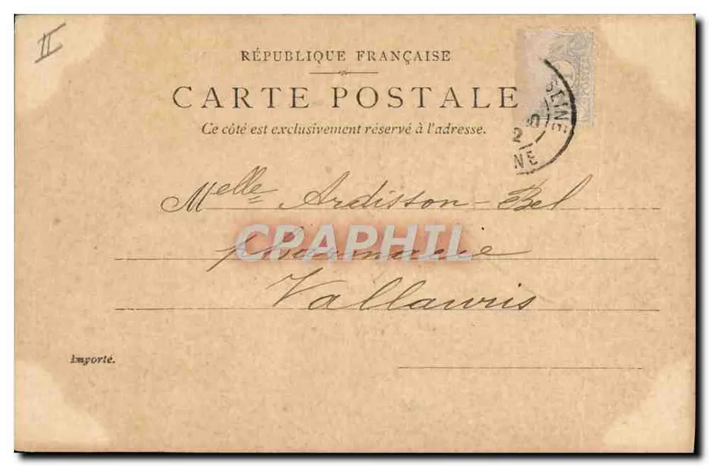 St. Germain-en-Laye — Ansicht des Theaters und der Statue von Thiers — Verlag P. M. phot. n°14 - Rückseite