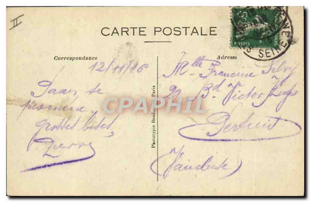 San-Denis — El Teatro Municipal — J.F. — 16. PROTEA - Reverso