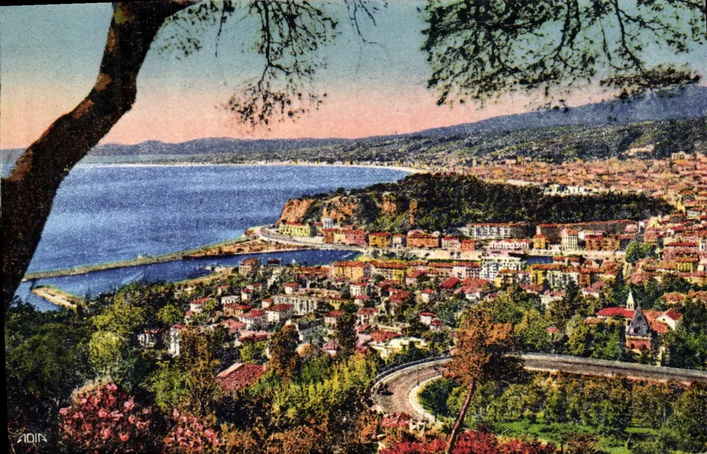 Vista de la costa del Azur — Adin — editor ADIN - Anverso