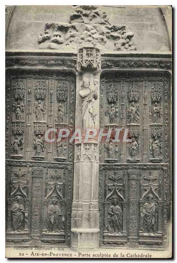 Aix-en-Provence — Geschnitzte Pforte der Kathedrale — Sammlung Jussaud, n°20 - Vorderseite