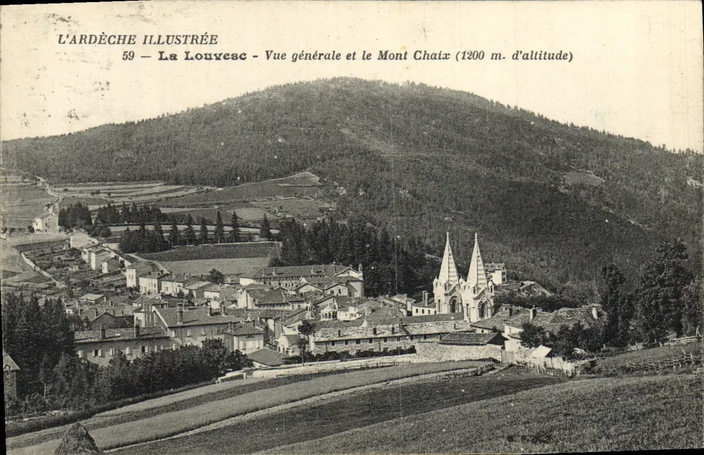La Louyesc — Allgemeiner Blick und der Mont Chaix (1200 m. Höhe) — L'Ardèche Illustrée, n°59 - Vorderseite