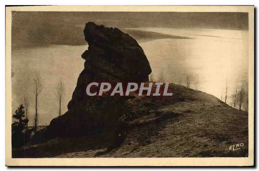 Lago de Issarlès — O Esfinge em contraluz — Éditions d'Art Margerit Brémont - Frente