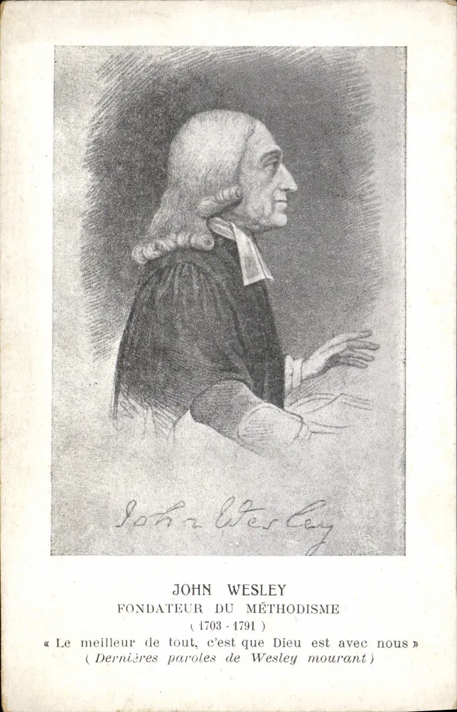 John Wesley — Fundador do metodismo — Éditions Une Parole Amie n°8 - Frente